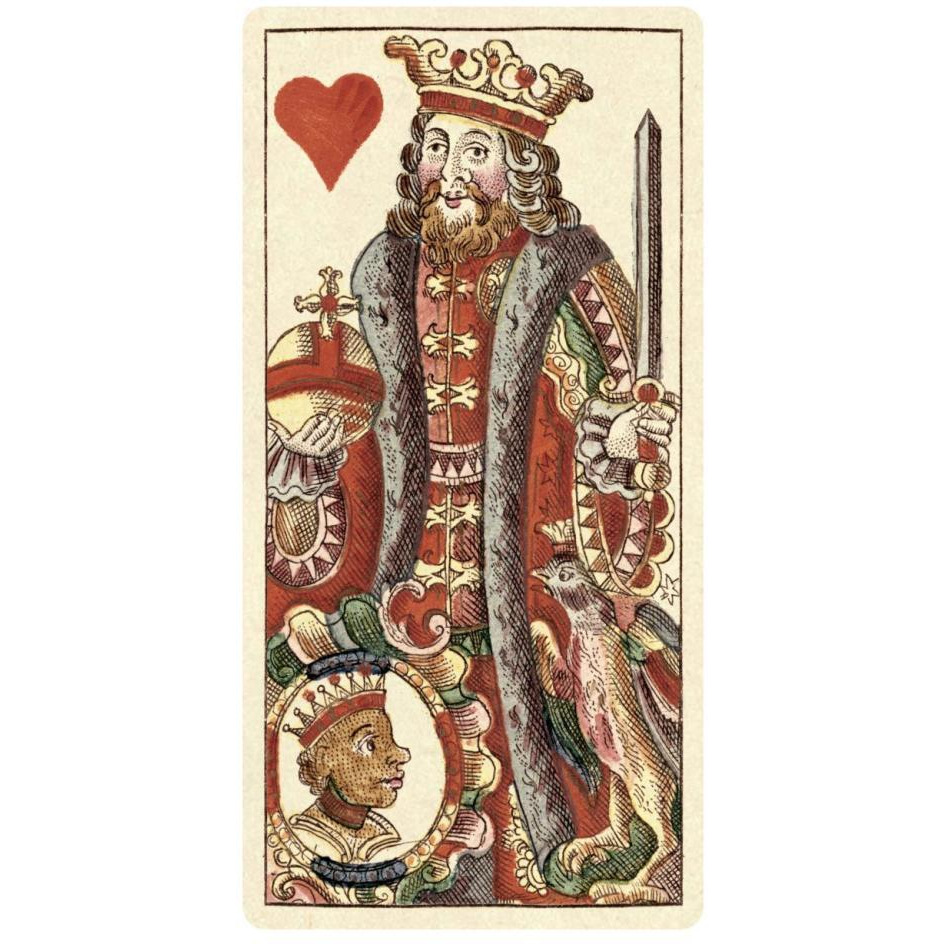 King of Hearts (Bauern Hochzeit Deck)-Paper Art-14&quotx26"