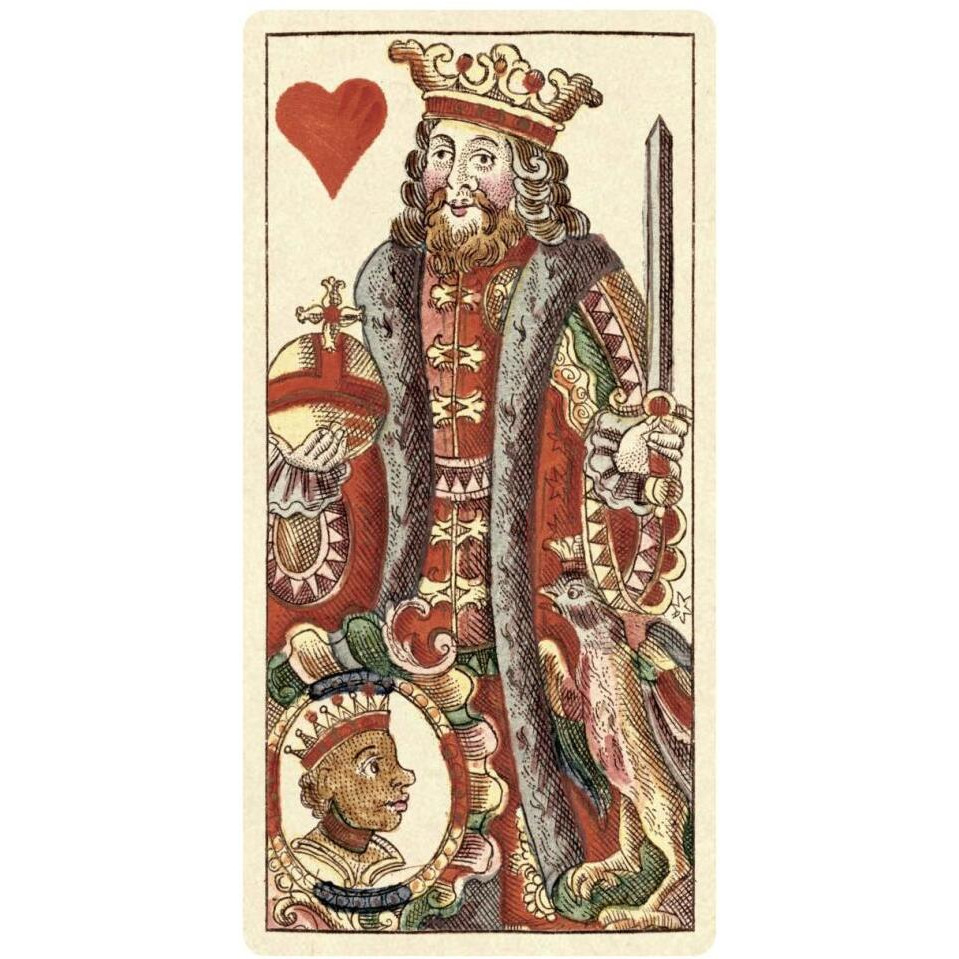 King of Hearts (Bauern Hochzeit Deck)-Paper Art-20&quotx38"