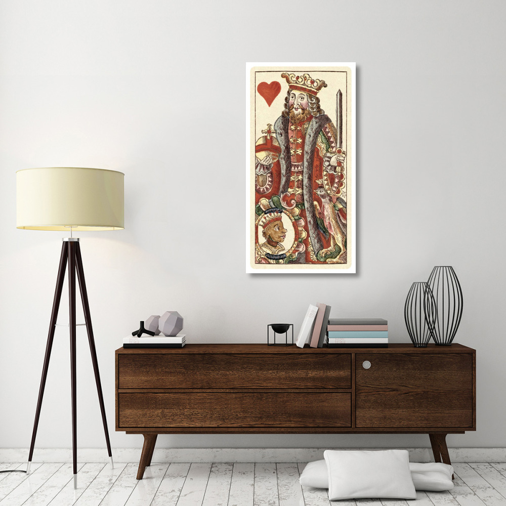 King of Hearts (Bauern Hochzeit Deck)-Paper Art-26&quotx50"