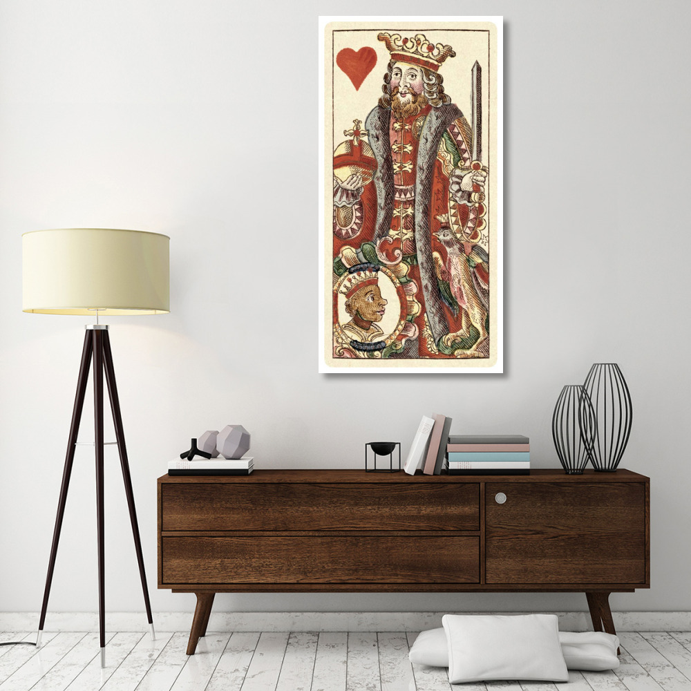 King of Hearts (Bauern Hochzeit Deck)-Paper Art-32&quotx62"