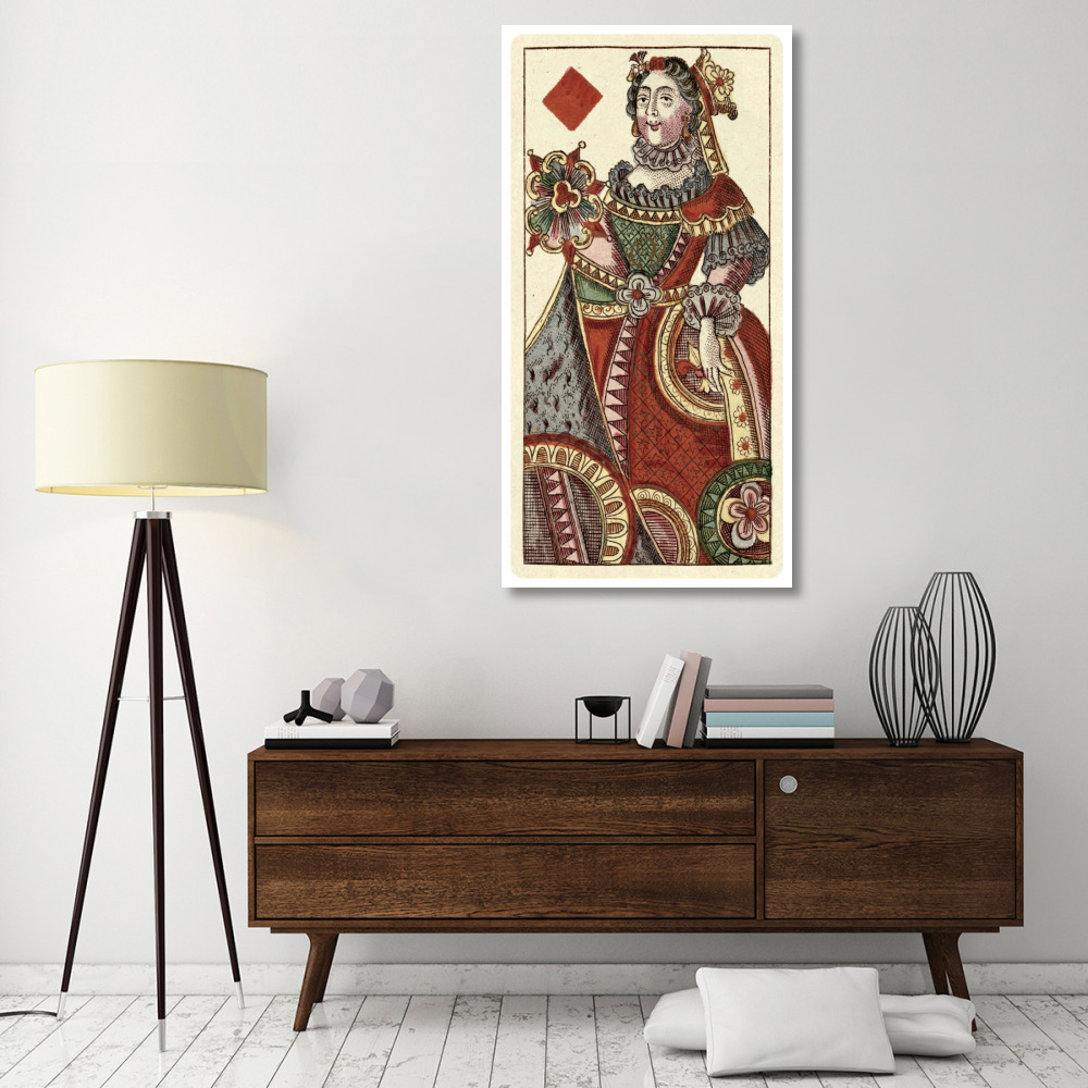 Queen of Diamonds (Bauern Hochzeit Deck)-Paper Art-32&quotx62"