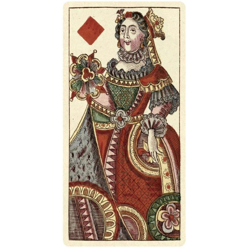 Queen of Diamonds (Bauern Hochzeit Deck)-Paper Art-38&quotx74"
