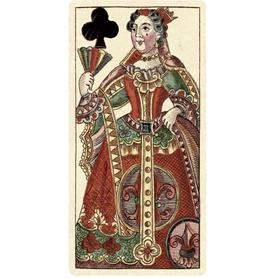 Queen of Clubs (Bauern Hochzeit Deck)-Paper Art-32&quotx62"