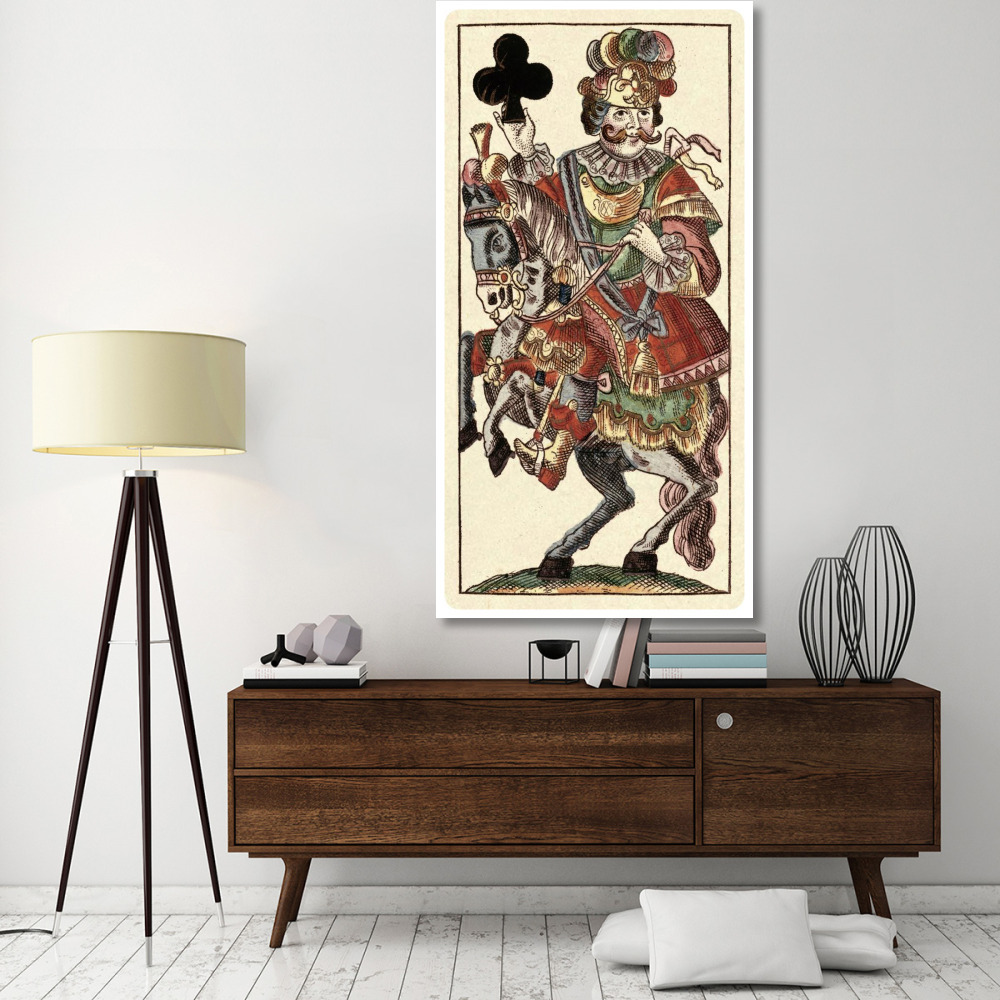 Knight of Clubs (Bauern Hochzeit Deck)-Paper Art-38&quotx74"