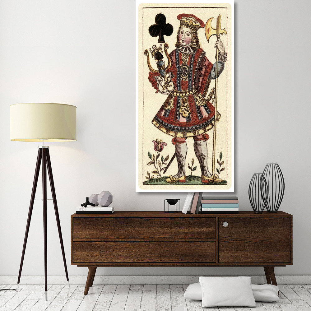 Knave of Clubs (Bauern Hochzeit Deck)-Paper Art-38&quotx74"