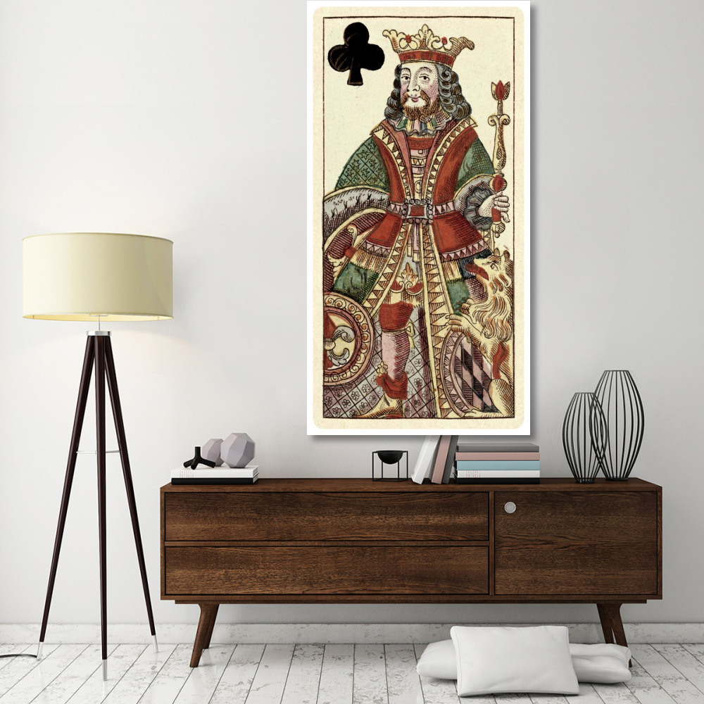 King of Clubs (Bauern Hochzeit Deck)-Paper Art-38&quotx74"