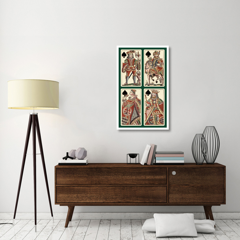 Spades (Bauern Hochzeit Deck)-Paper Art-26&quotx42"