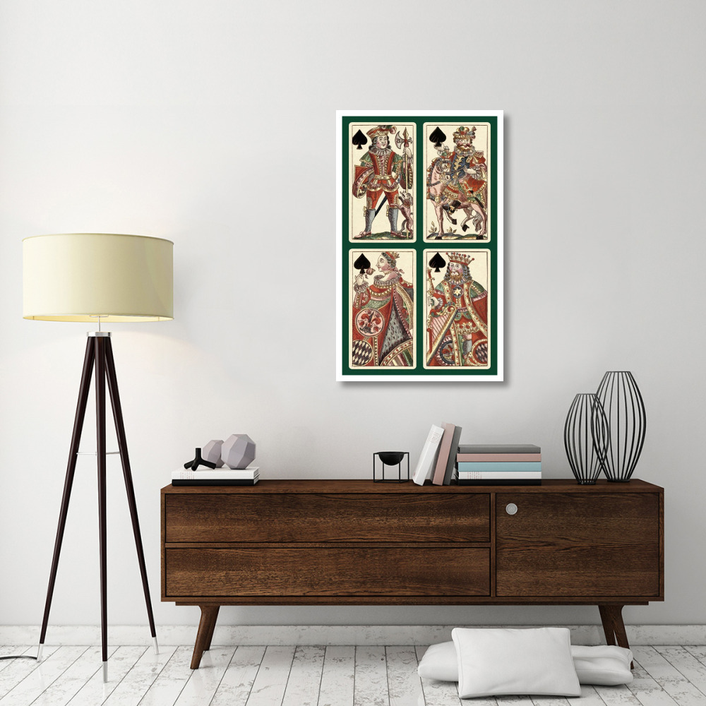 Spades (Bauern Hochzeit Deck)-Paper Art-28&quotx46"