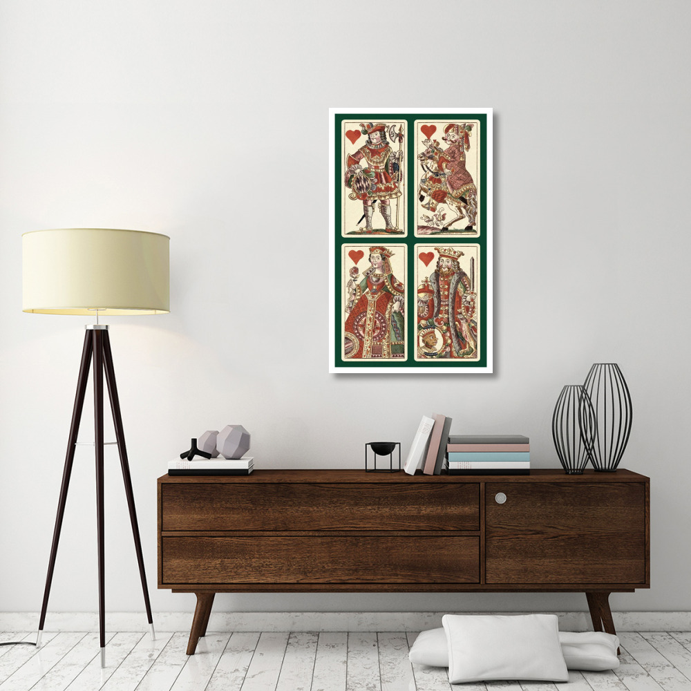 Hearts (Bauern Hochzeit Deck)-Paper Art-28&quotx46"