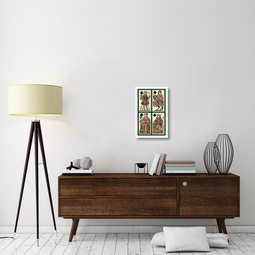 Clubs (Bauern Hochzeit Deck)-Paper Art-15&quotx24"