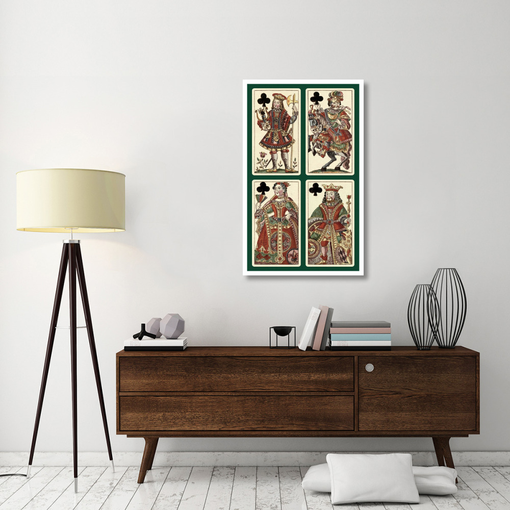 Clubs (Bauern Hochzeit Deck)-Paper Art-28&quotx46"