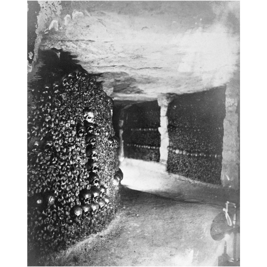 Paris, 1861 - View in the Catacombs-Paper Art-20&quotx24"