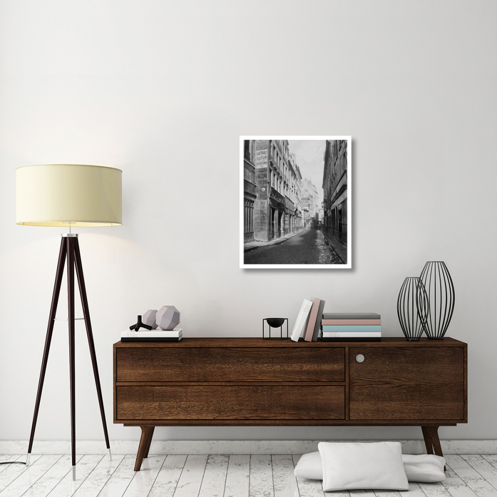 Paris, 1865 - Rue des Bourdonnais de la rue de Rivoli-Paper Art-27&quotx32"