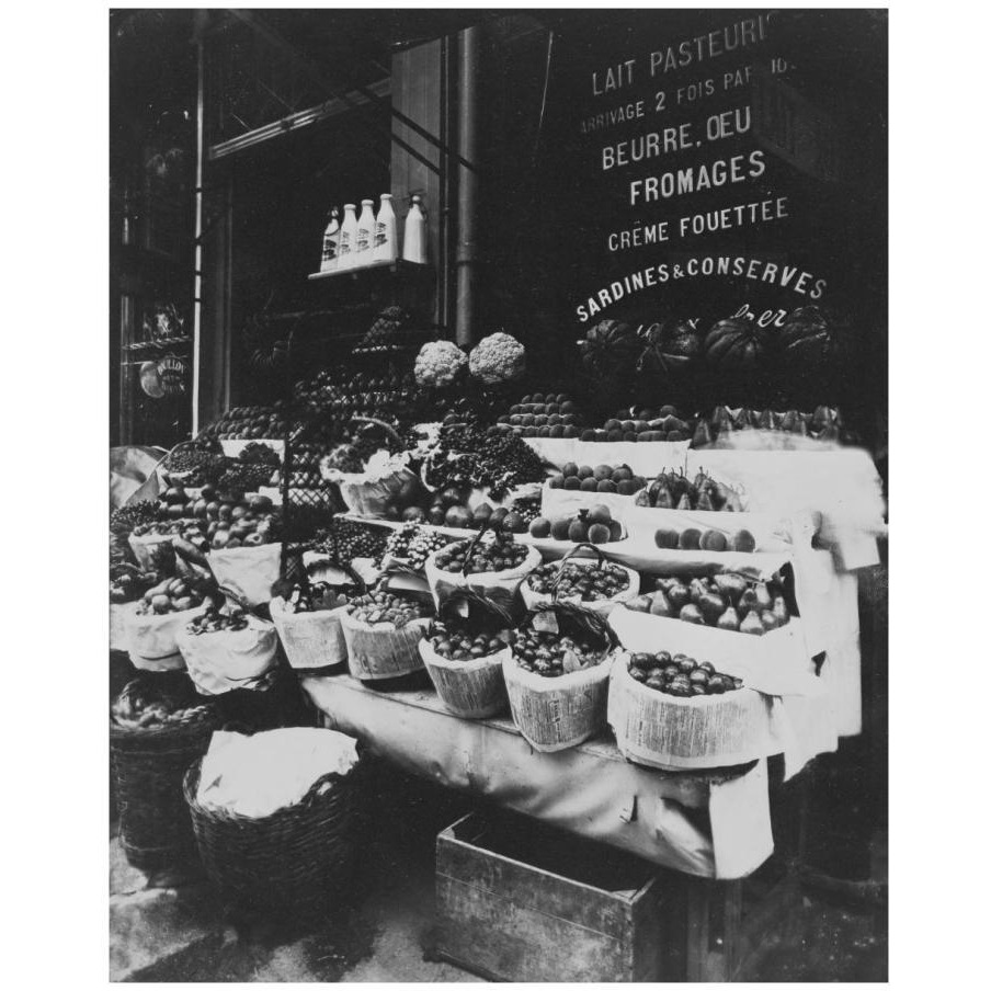 Paris, 1908-1912 - Produce Display, rue Sainte-Opportune-Paper Art-15&quotx18"