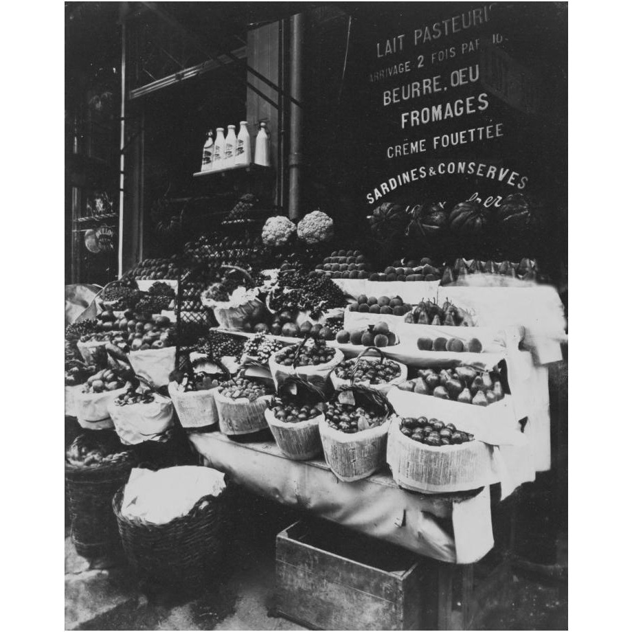 Paris, 1908-1912 - Produce Display, rue Sainte-Opportune-Paper Art-20&quotx24"