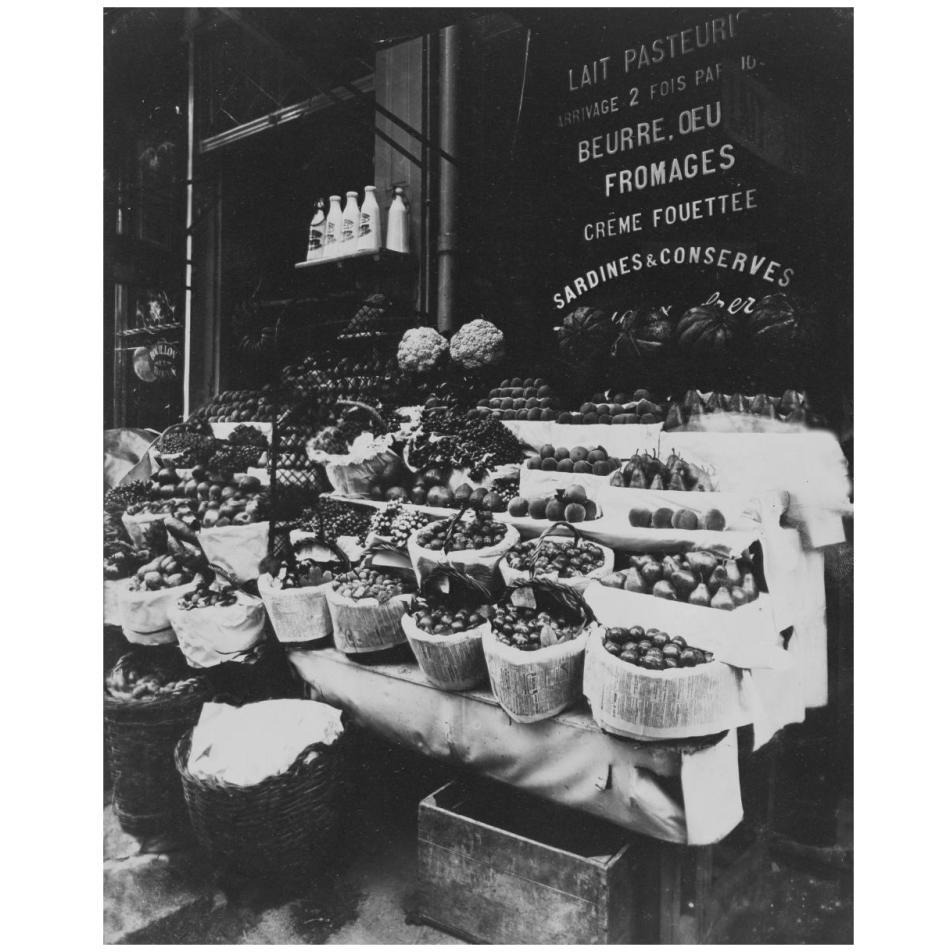 Paris, 1908-1912 - Produce Display, rue Sainte-Opportune-Paper Art-26&quotx32"