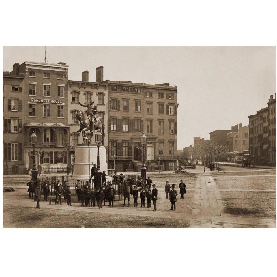 14th Street with Union Square and Washington Monument, about 1855-Paper Art-20&quotx14"