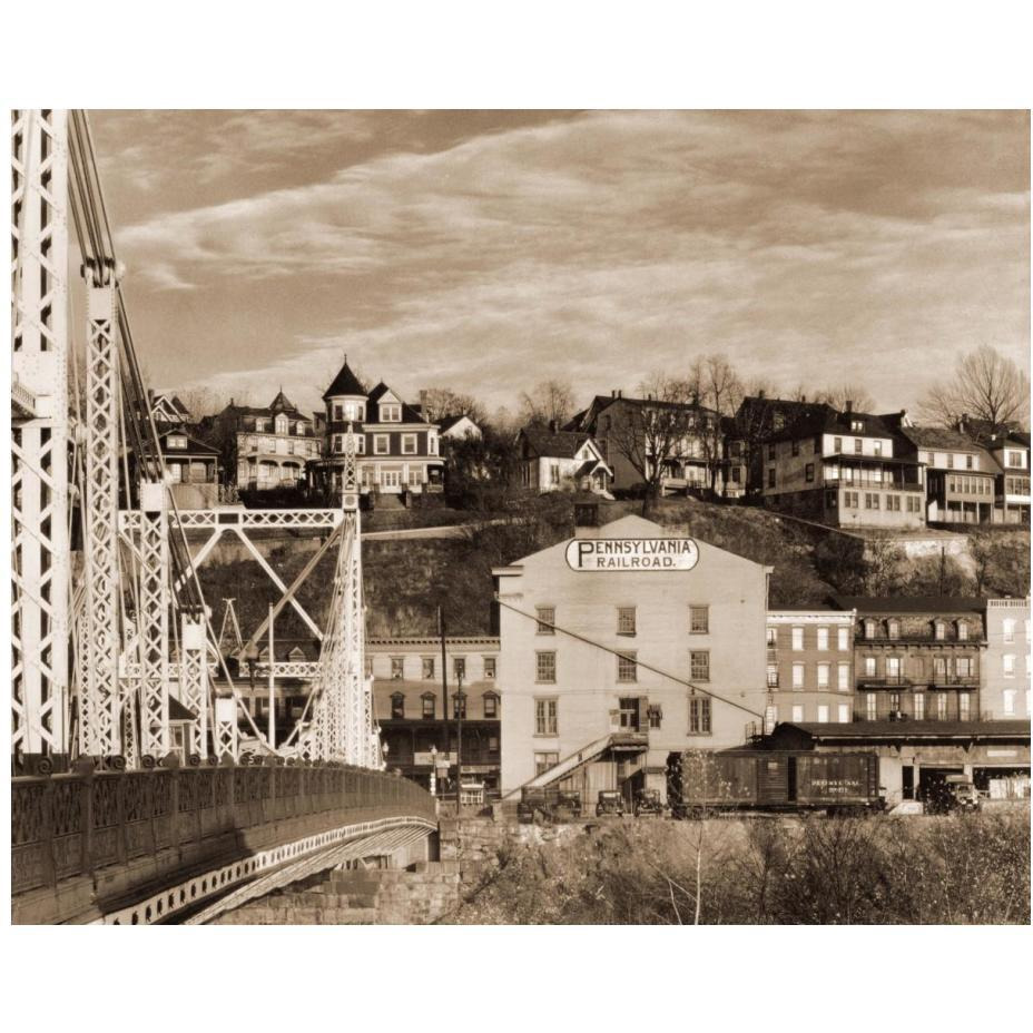 Part of Phillipsburg, New Jersey, 1935-Paper Art-24&quotx20"