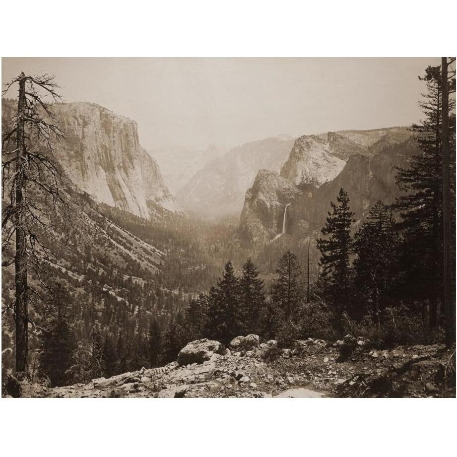 The Yosemite Valley from Inspiration Pt. Mariposa Trail, 1865-1866-Paper Art-24&quotx19"