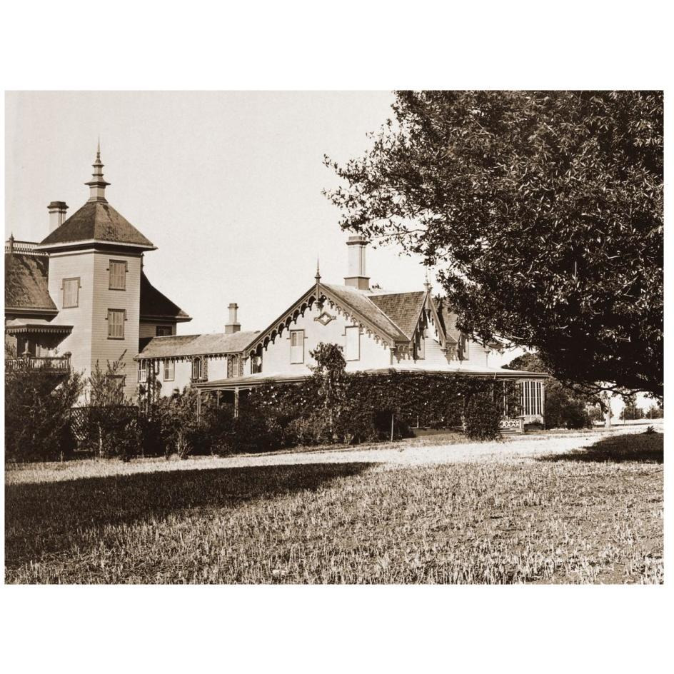 Residence of Mr. Howard, San Mateo, California, with Olive Tree, 1863-1880-Paper Art-26&quotx20"