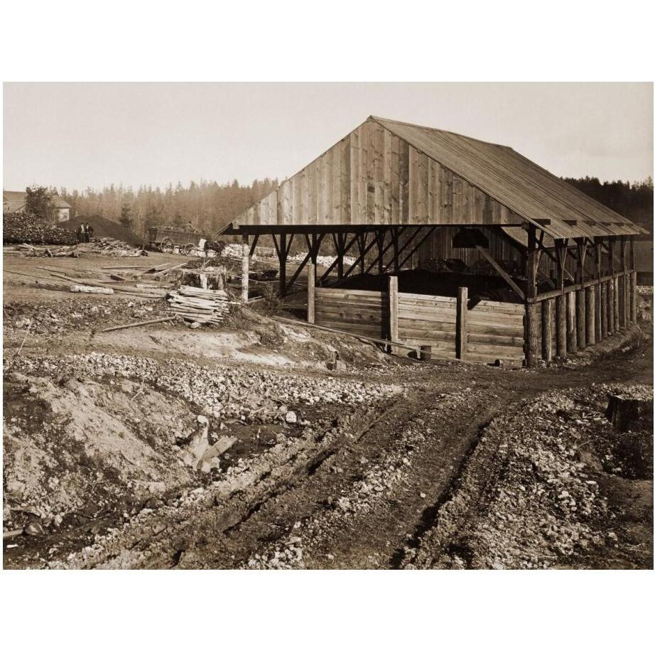 Oswego Iron Works, Willamette River, Oregon, 1867-Paper Art-24&quotx19"