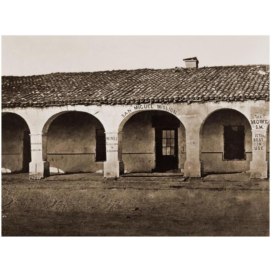 San Miguel Mission, San Miguel, California, 1876-1880-Paper Art-18&quotx14"
