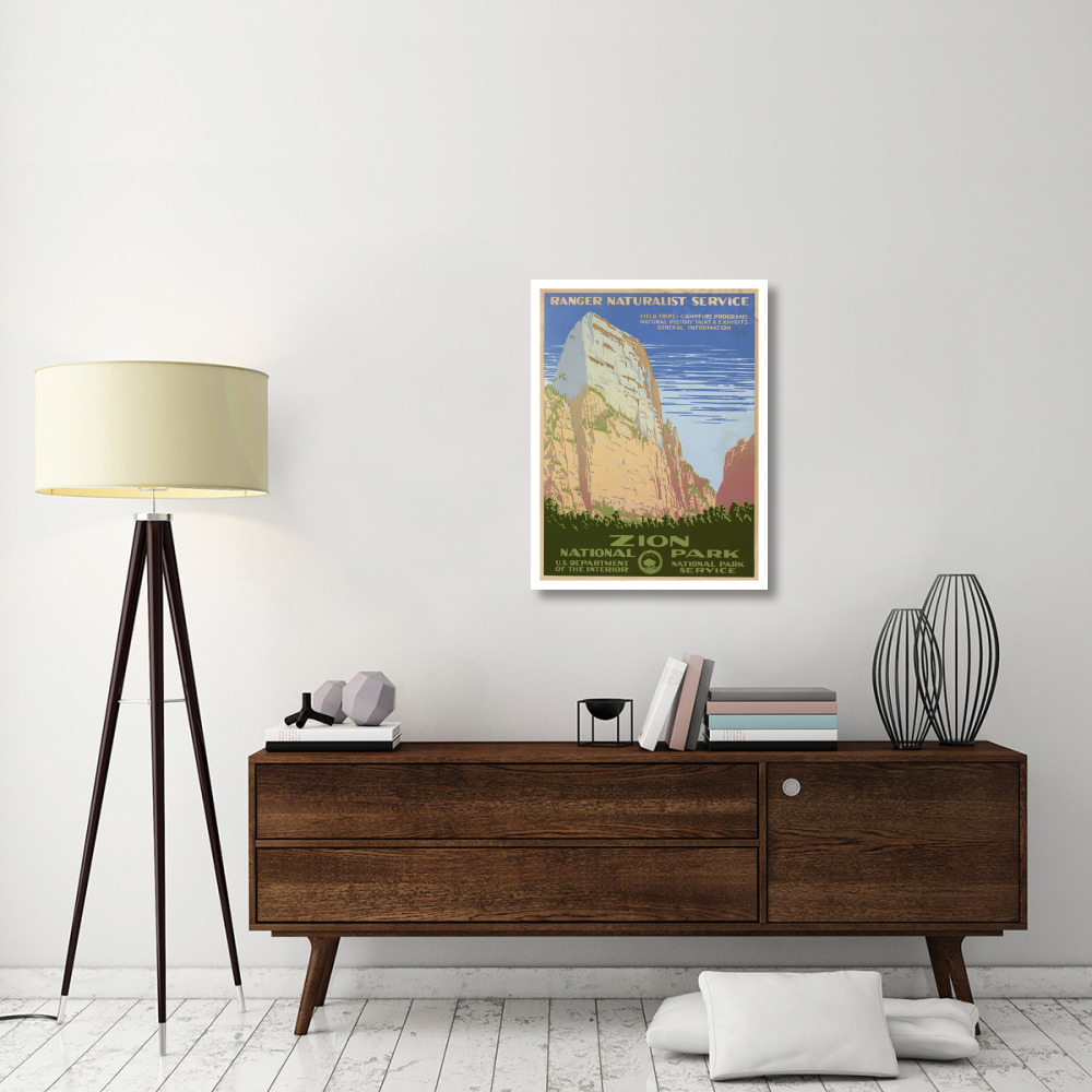 Zion National Park, ca. 1938-Paper Art-26&quotx34"