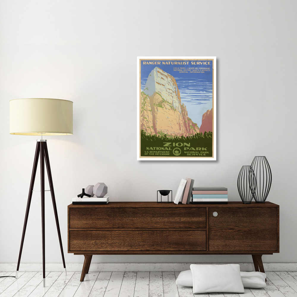 Zion National Park, ca. 1938-Paper Art-32&quotx42"