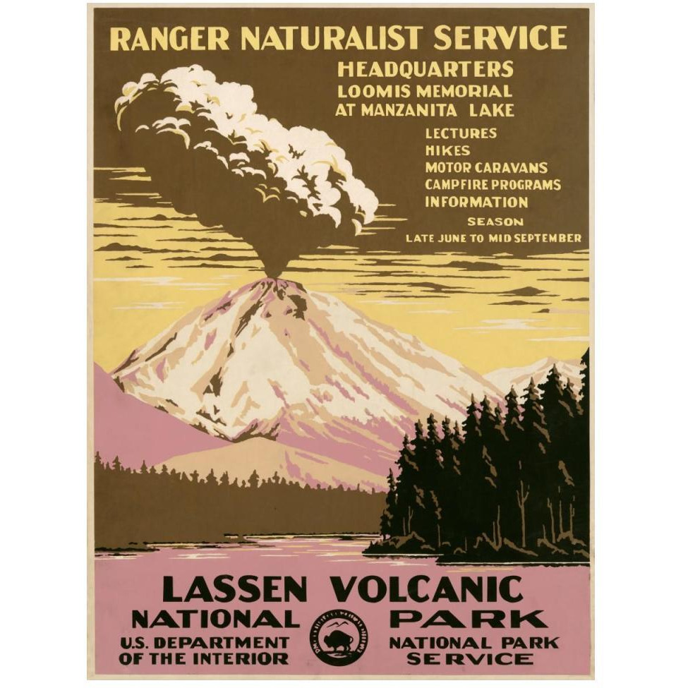 Lassen Volcanic National Park, ca. 1938-Paper Art-38&quotx50"