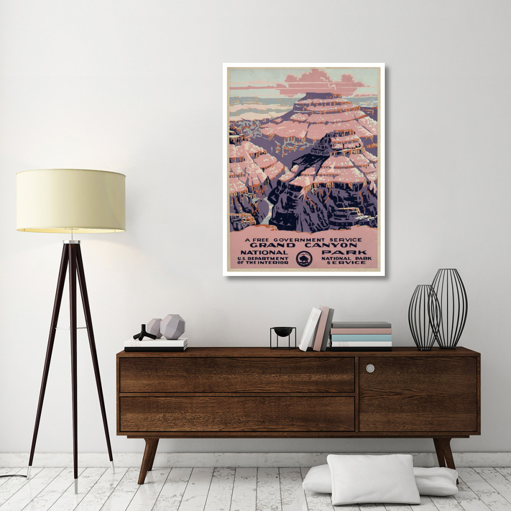 Grand Canyon National Park, a Free Government Service, ca. 1938-Paper Art-38&quotx50"