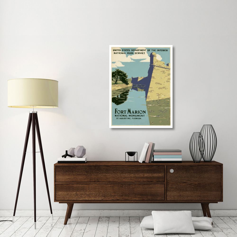 Fort Marion National Monument, St. Augustine, Florida, ca. 1938-Paper Art-32&quotx42"