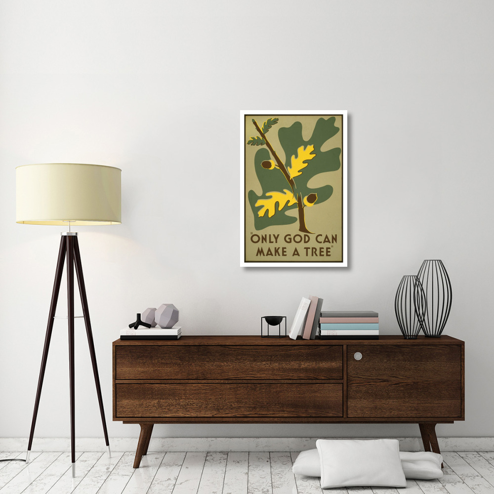 Only God Can Make a Tree, 1938-Paper Art-26&quotx38"