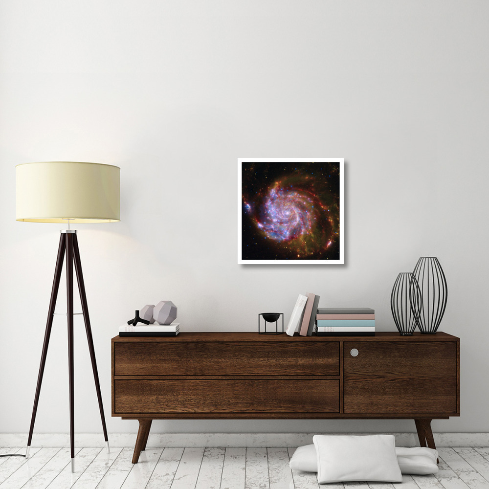 Spitzer-Hubble-Chandra Composite of M101-Paper Art-26&quotx26"