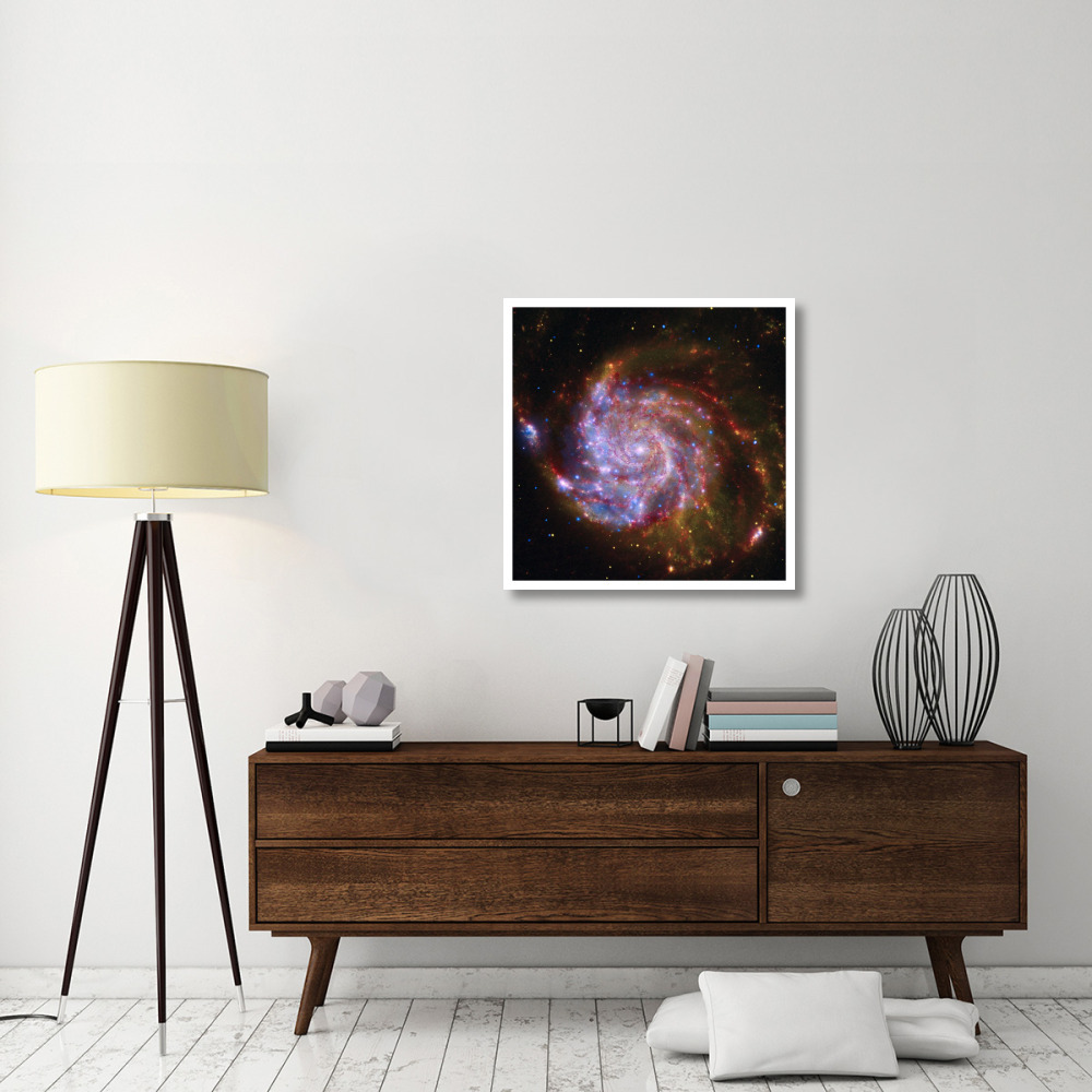 Spitzer-Hubble-Chandra Composite of M101-Paper Art-32&quotx32"