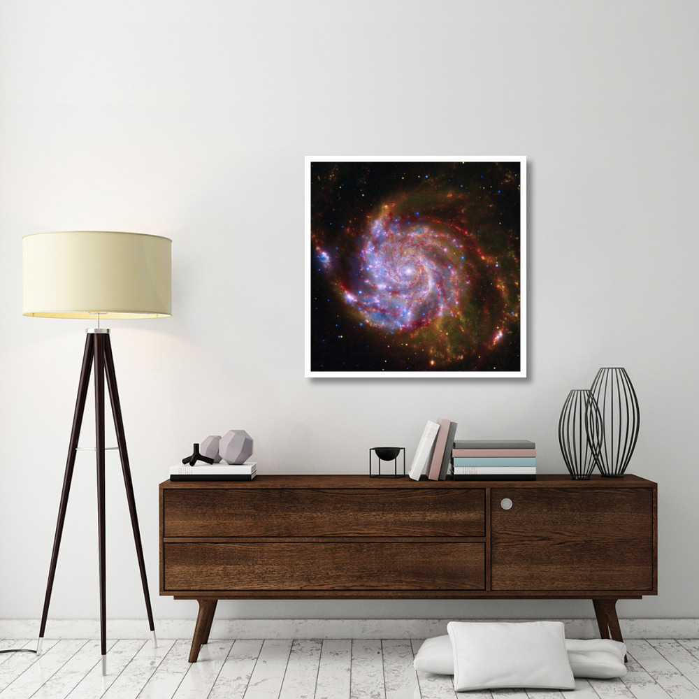 Spitzer-Hubble-Chandra Composite of M101-Paper Art-38&quotx38"