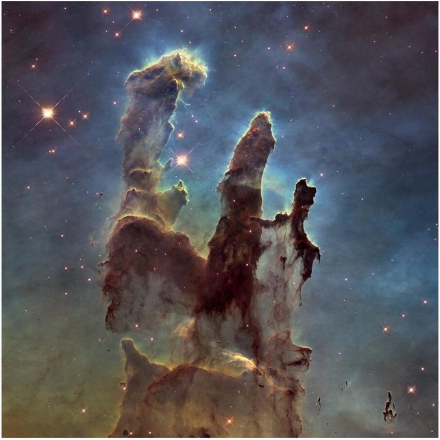 2014 Hubble WFC3/UVIS  High Definition Image of M16 - Pillars of Creation-Paper Art-20&quotx20"