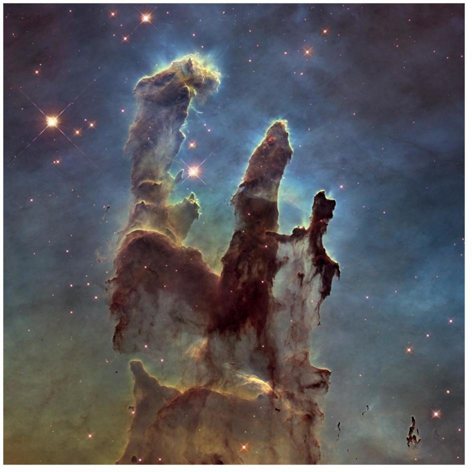 2014 Hubble WFC3/UVIS  High Definition Image of M16 - Pillars of Creation-Paper Art-26&quotx26"
