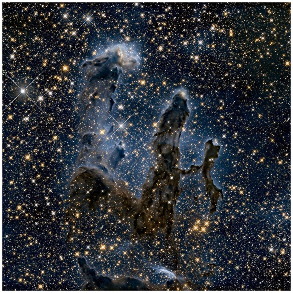 A Near-Infrared View of the Pillars of Creation-Paper Art-42&quotx42"