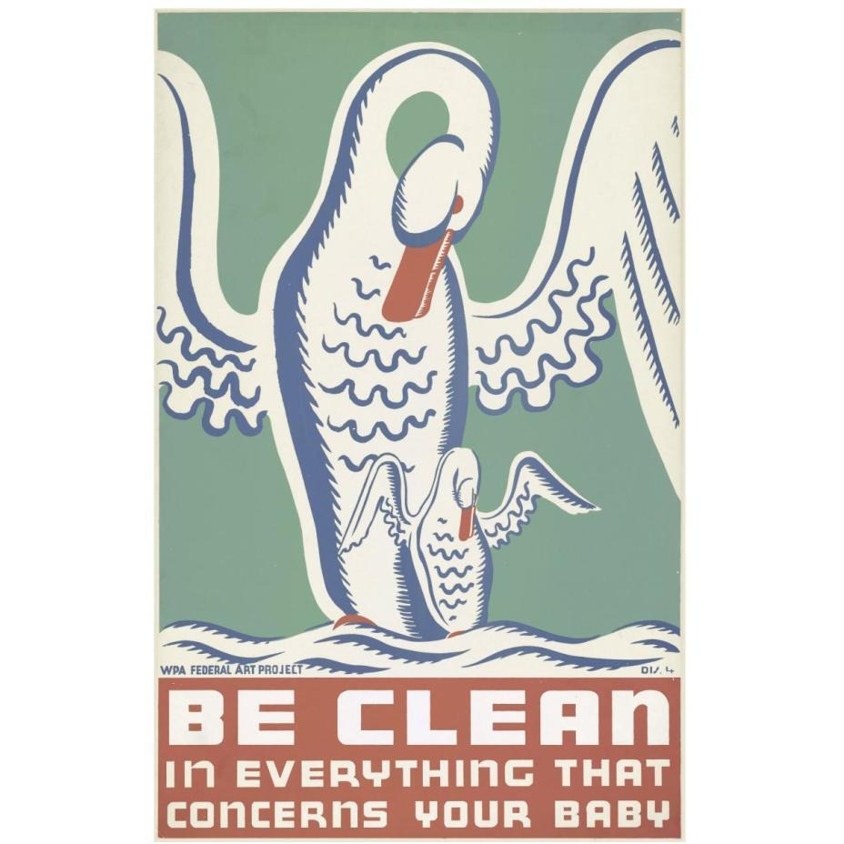 Be clean in everything that concerns your baby-Paper Art-16&quotx24"