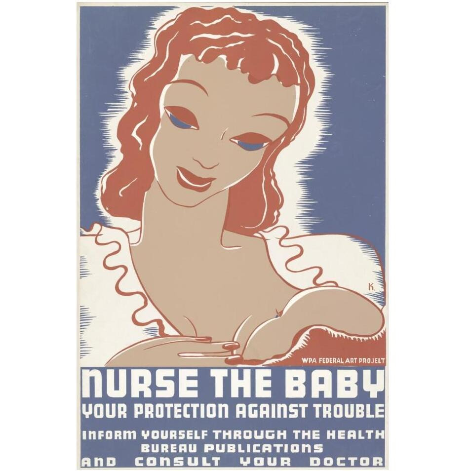 Nurse the baby. Your protection against trouble-Paper Art-14&quotx20"