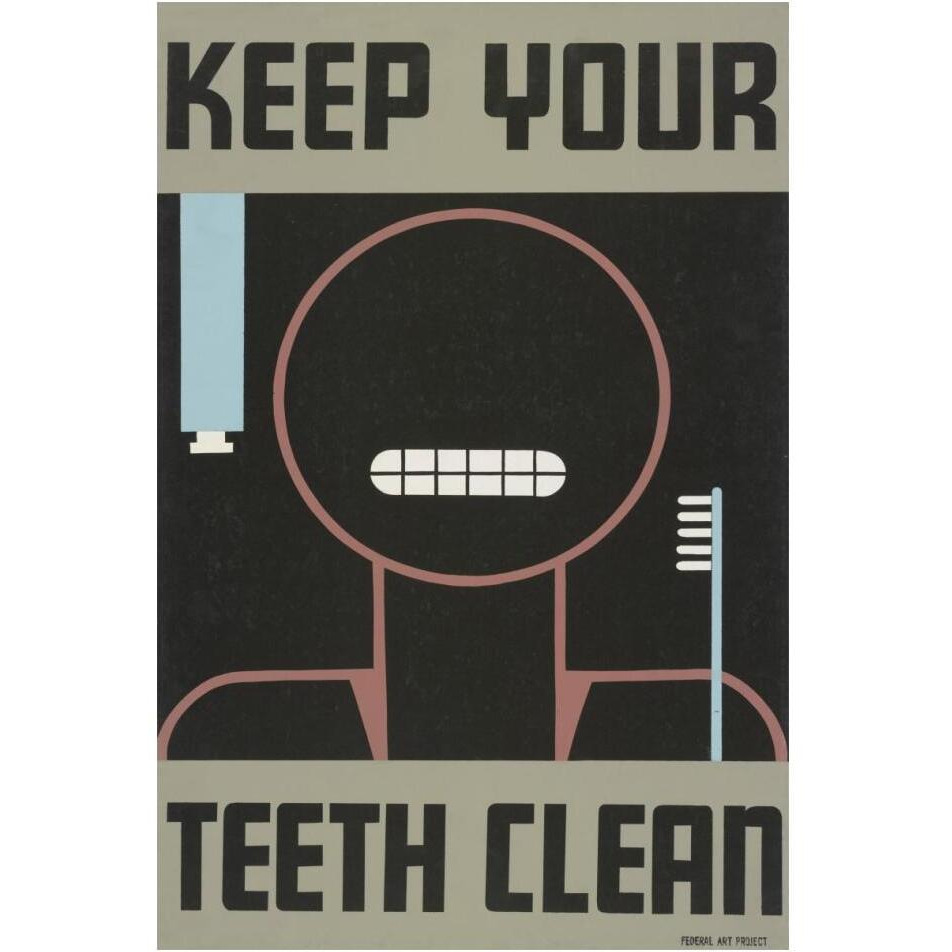 Keep your teeth clean-Paper Art-14&quotx20"
