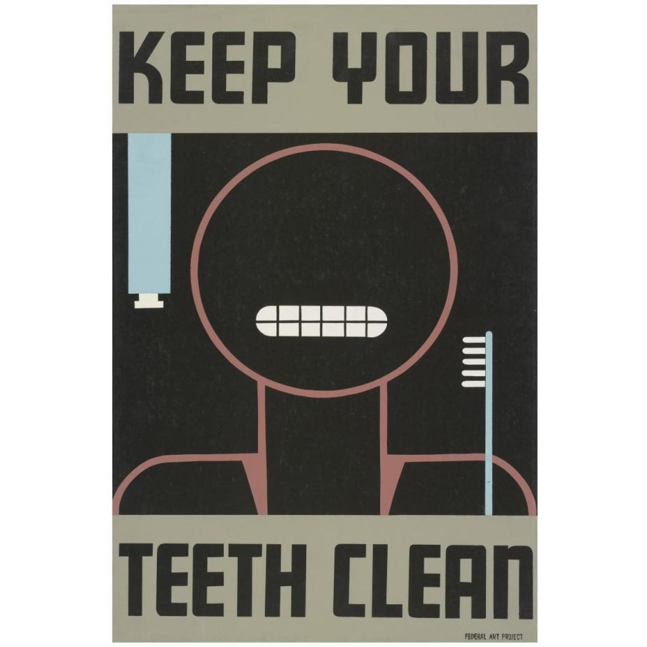 Keep your teeth clean-Paper Art-18&quotx26"