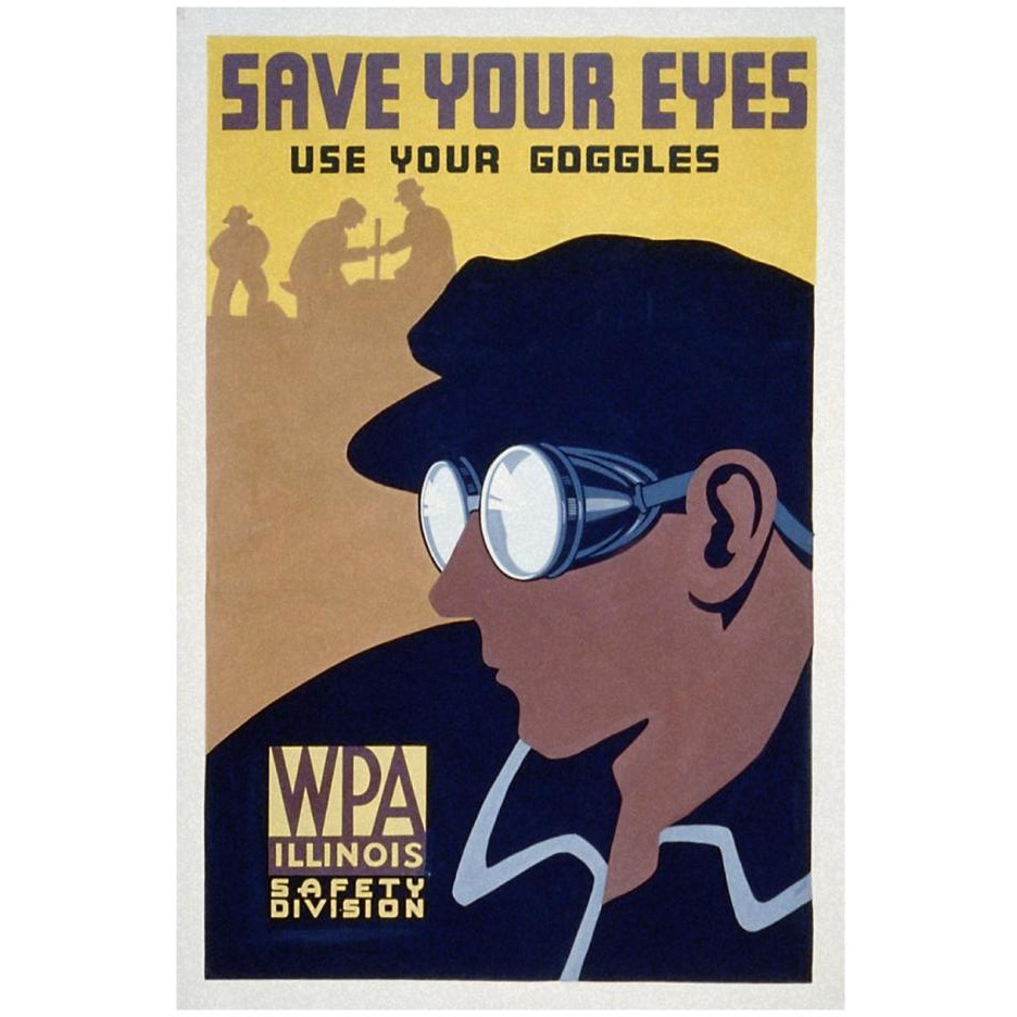 Save your eyes - use your goggles-Paper Art-18&quotx26"