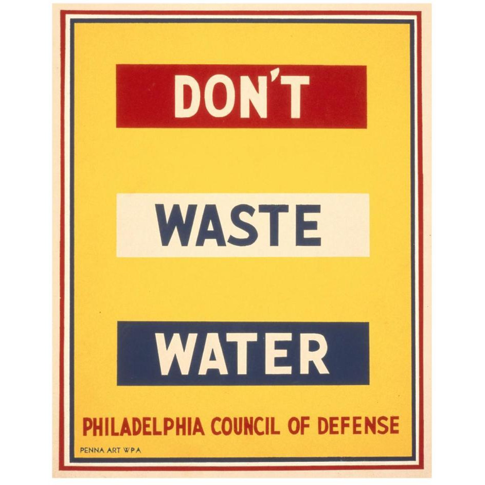 Don't waste water-Paper Art-22&quotx26"