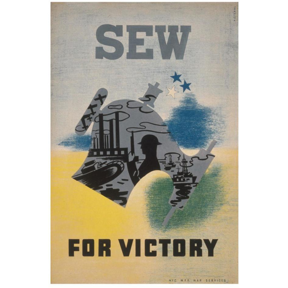 Sew for victory-Paper Art-18&quotx26"