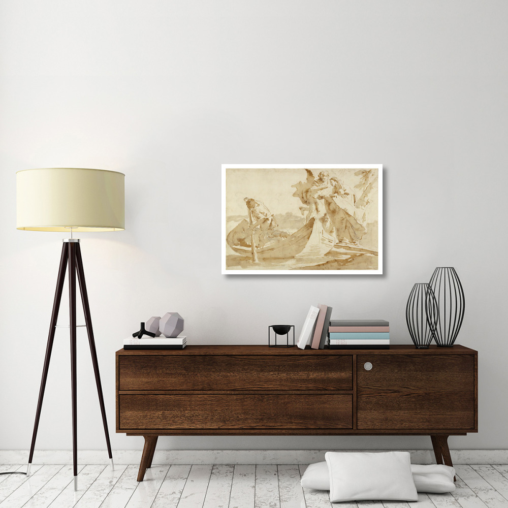 Flight into Egypt (recto) Various Studies (verso)-Paper Art-38&quotx26"