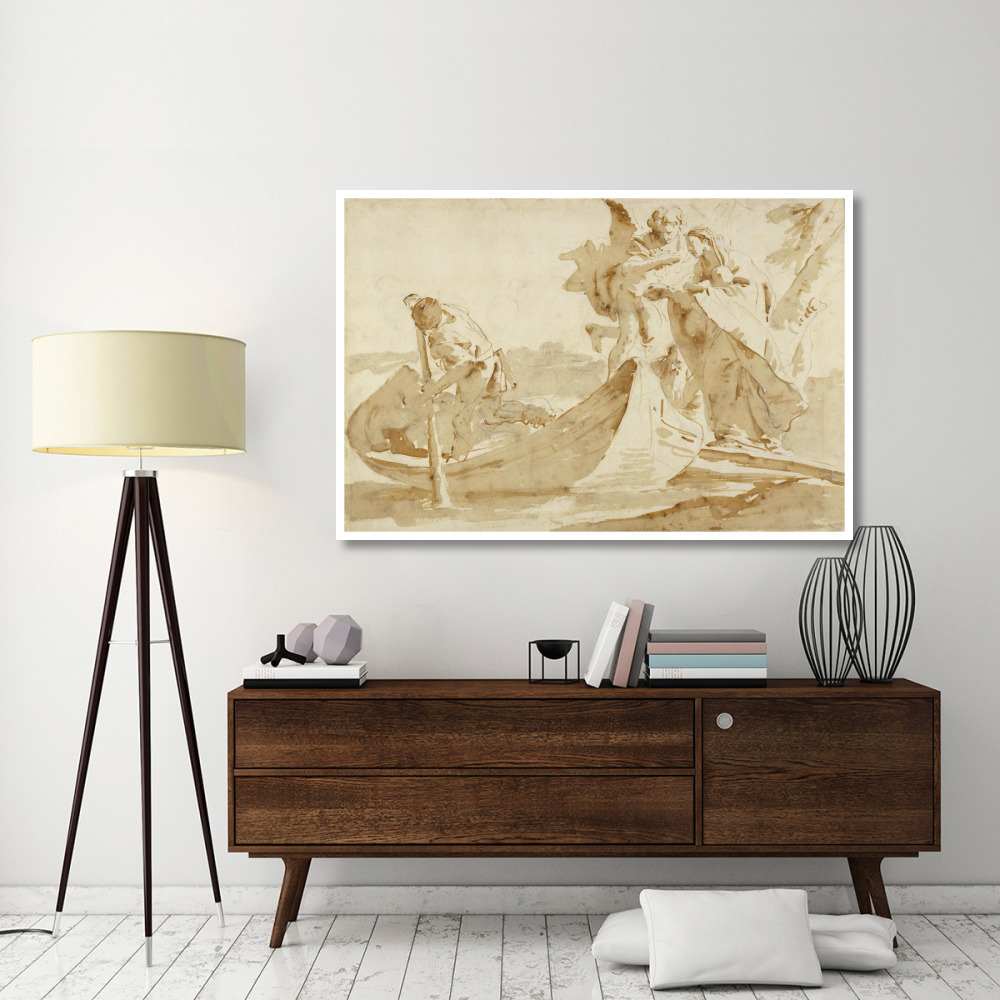 Flight into Egypt (recto) Various Studies (verso)-Paper Art-62&quotx42"
