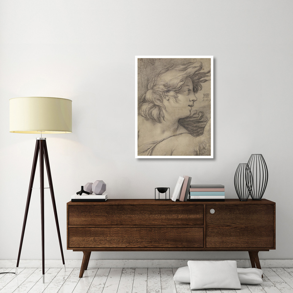 Bust of an Angel-Paper Art-32&quotx42"