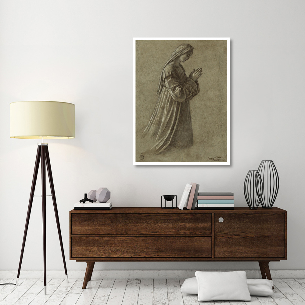 Study of the Virgin (recto) Study of the Virgin and of Hands (verso)-Paper Art-38&quotx50"