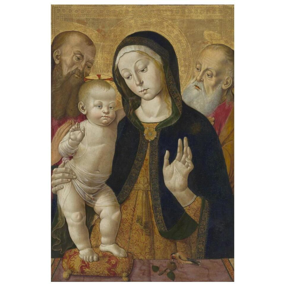 Madonna and Child with Two Hermit Saints-Paper Art-22&quotx32"